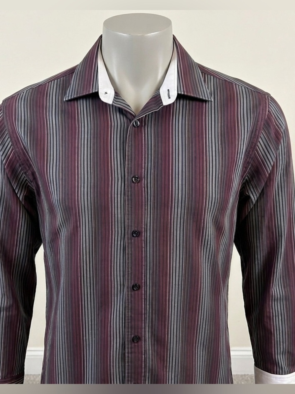 Ragazzo Uomo Men's Striped Button Down Shirt - big boys 16/18
